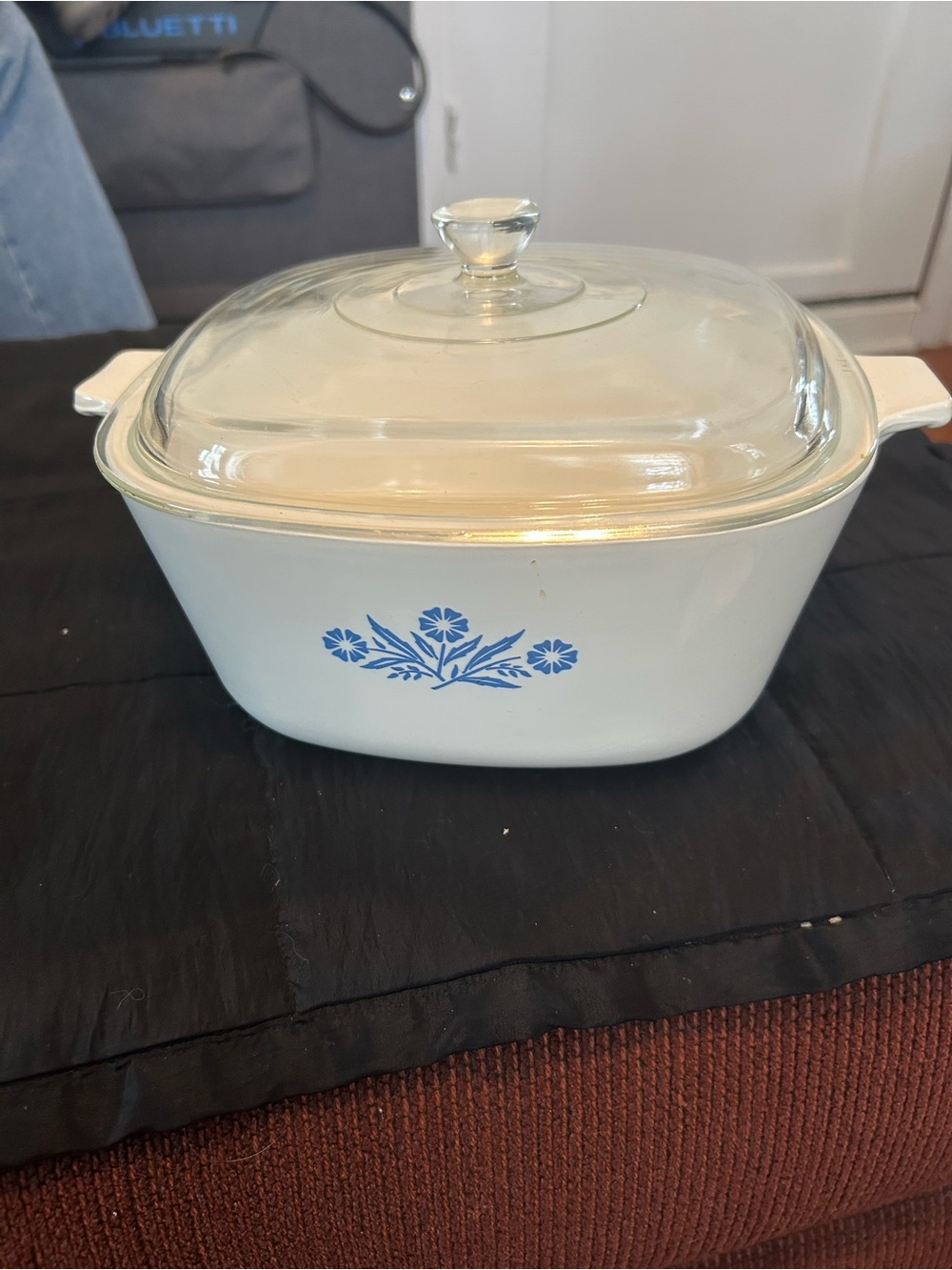CorningWare Blue Floral Covered Casserole Dish - White/Blue